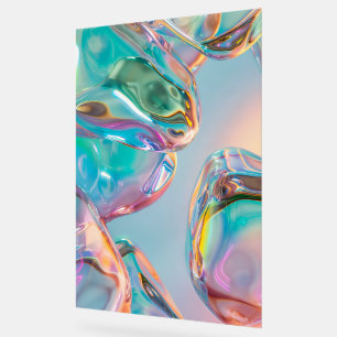 Aura esthétique dégradé en métal liquide holograph