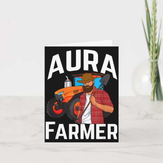 Aura Farmer Funny Meme  Kaart (Voorkant)