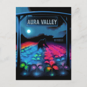 Aura Farming Kleurrijke Vallei Vakantie Briefkaart