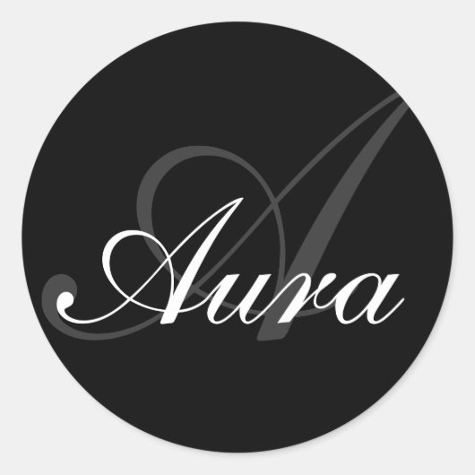 aura-front ronde sticker (Voorkant)