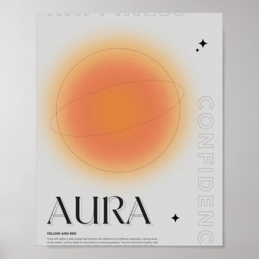 Aura geel en rood poster (Voorkant)