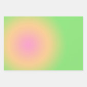  Aura Green Yellow Pink gradient Ombre Gift Inpakpapier Vel (Voorkant)