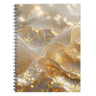 Aura of Gold – White & Gold Luxury Journal Noteboo Notitieboek