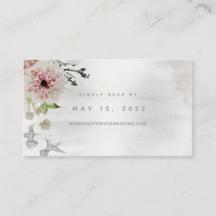 Aura of Natuur Wedding Online RSVP Card Visitekaartje