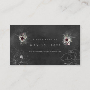 Aura of Night Wedding Online RSVP Card Visitekaartje