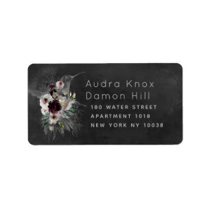 Aura Of Night Wedding RSVP Return Envelope Label