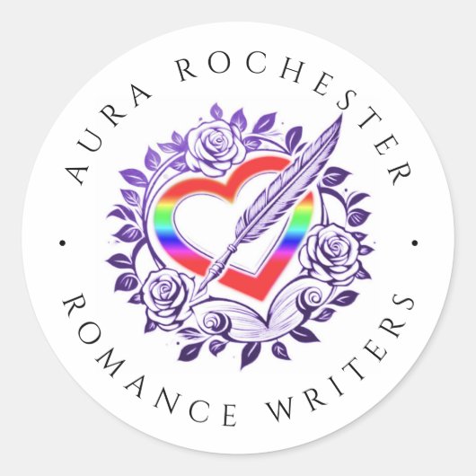 AURA Rochester Rainbow Heart Sticker (Voorkant)