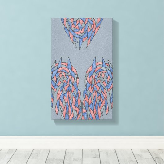 Aura Shift – Soft Gradient Abstract Canvas (Insitu (Houten vloer))