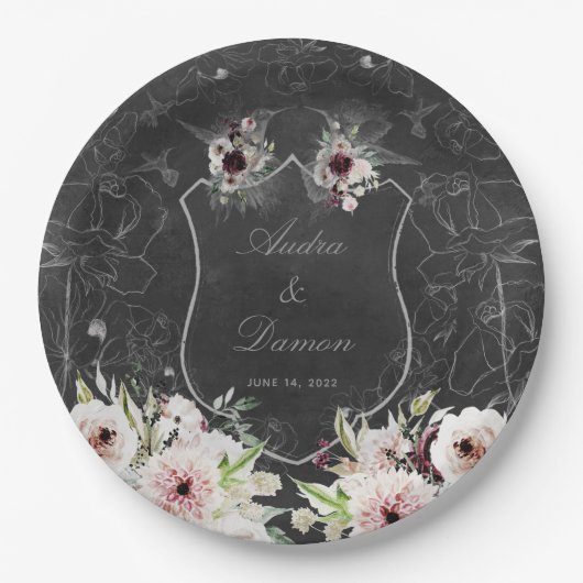 Aura van nacht bruiloft 9 inch diner Bord (Voorkant)