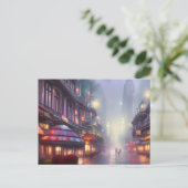 Auracore Fantasy Cityscape Digital Art Briefkaart (Staand voorkant)