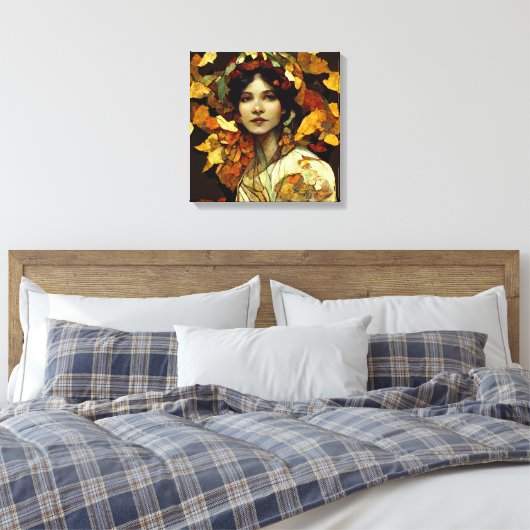"Aurelia" Autumn Portrait Canvas Afdruk (Insitu (Slaapkamer))