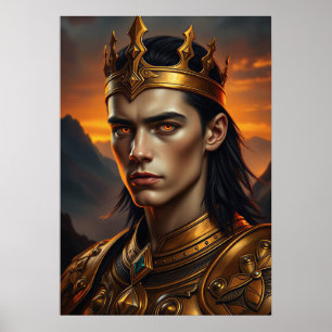 Aurelius de Zonnevlam - Epische Gouden Koning Poster
