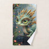Auren – Petit dragon de la forêt émeraude (Serviette à main)
