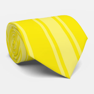 Aureolin Kleur Streep Funky Patroon Stropdas