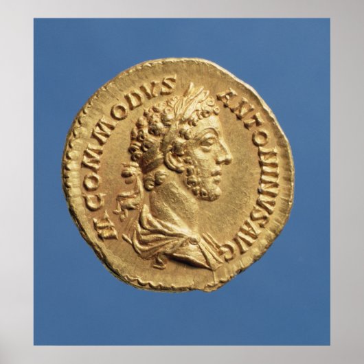 Aureus bust van Commodus Poster (Voorkant)