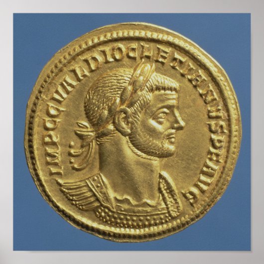 Aureus van Diocletian cuirassed Poster (Voorkant)