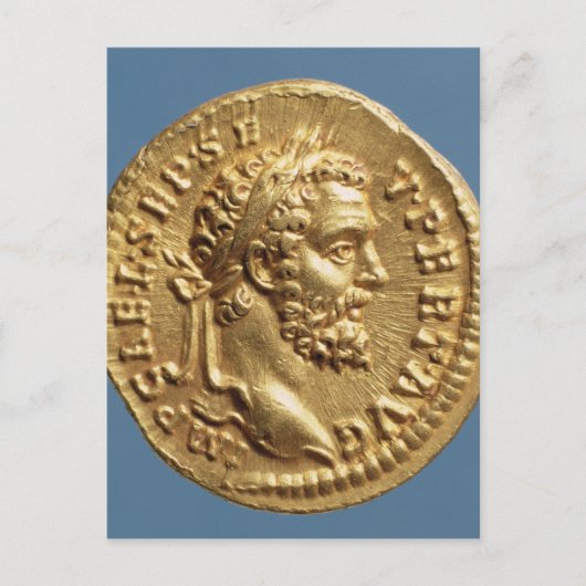Aureus van Septimius Severus Briefkaart (Voorkant)