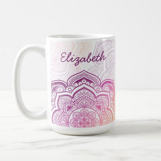 Auri Mandala 15 oz. Personalized Mug (Gauche)
