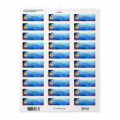 Auriga Threadfin Vlinder Vis  Label (Full Sheet)