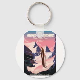 AURIS-EN-OISANS France ski poster Sleutelhanger