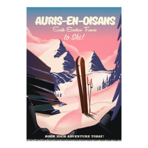 AURIS-EN-OISANS Frankrijk ski poster