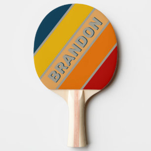 Aurora Arcade Vet Gestreepte met Naam Tafeltennisbatje