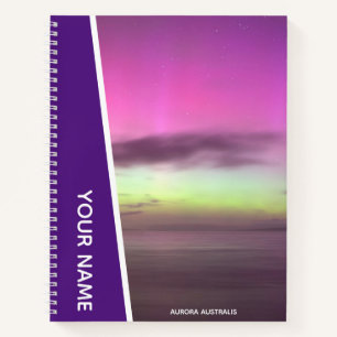 Aurora Australis Southern Lights Australië Paarse Notitieboek