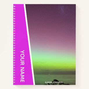 Aurora Australis Southern Lights Australië Roze Notitieboek