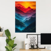Aurora Bergsymfonie Poster (Thuiskantoor)