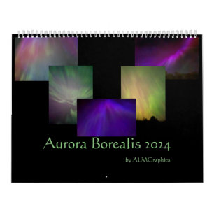 Aurora Borealis 2024 foto's - aanpasbaar Kalender
