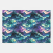 Aurora Borealis 3D Dreamscape: Etherisch ontwerp Inpakpapier Vel (Voorkant 2)