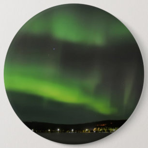Aurora borealis aan de skiep ronde button 6,0 cm