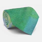 Aurora Borealis abstracte waterverf Stropdas (Opgerold)