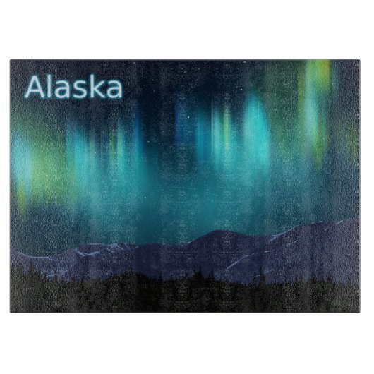 Aurora Borealis - Alaska Snijplank (Voorkant)