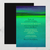 AURORA BOREALIS Bar Bat mitzvah Invitation (Devant / Derrière)