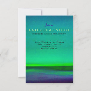 AURORA BOREALIS Bar Bat Mitzvah Party Card Kaart