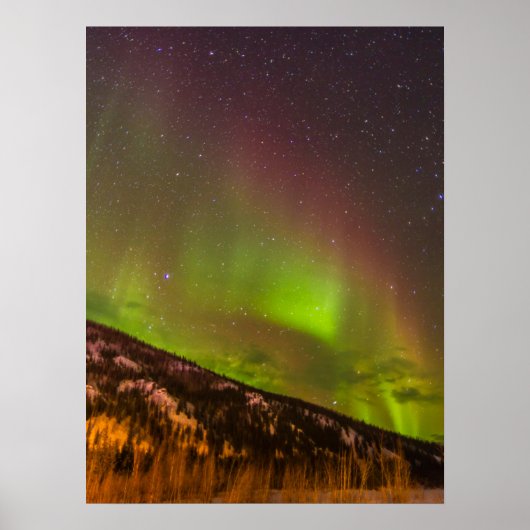 Aurora Borealis | Bergen Fairbanks Alaska Poster (Voorkant)