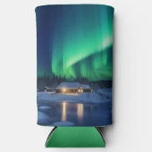 Aurora borealis boven winterhut (Voorkant)