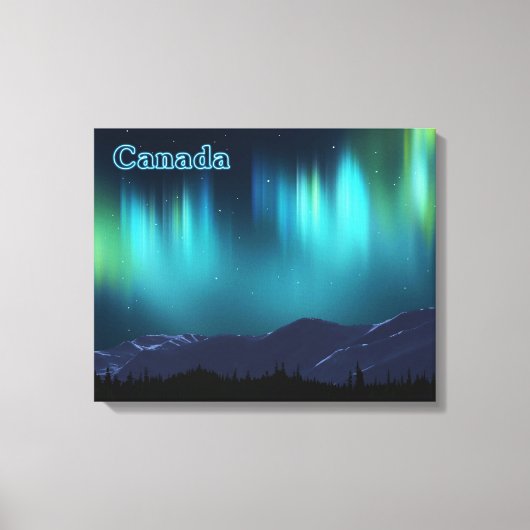 Aurora Borealis - Canada Canvas Afdruk (Voorkant)