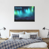 Aurora Borealis - Canada Canvas Afdruk (Insitu (Slaapkamer))