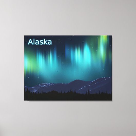 Aurora Borealis Canvas Afdruk (Voorkant)