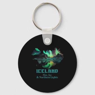 Aurora Borealis Eiland Natuur Vuur Ijs Kamperen Wa Sleutelhanger