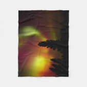 Aurora Borealis en Bomen Fleece Deken (Voorkant)