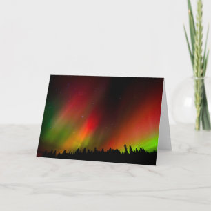 Aurora Borealis en bomen Kaart