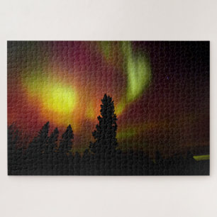 Aurora Borealis en Bomen Legpuzzel