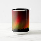 Aurora Borealis en bomen Mok (Midden)