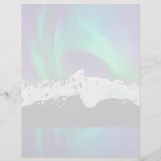 Aurora Borealis - Feuille de papier à lettres de 8