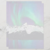 Aurora Borealis - Feuille de papier à lettres de 8 (Devant / Derrière)