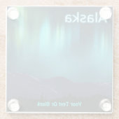 Aurora Borealis Glazen Onderzetter (Achterkant)