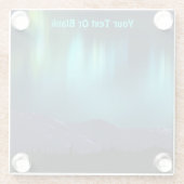 Aurora Borealis Glazen Onderzetter (Achterkant)